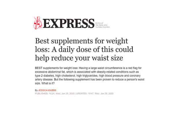 Article in the Daily Express promoting ProVen ShapeLine product