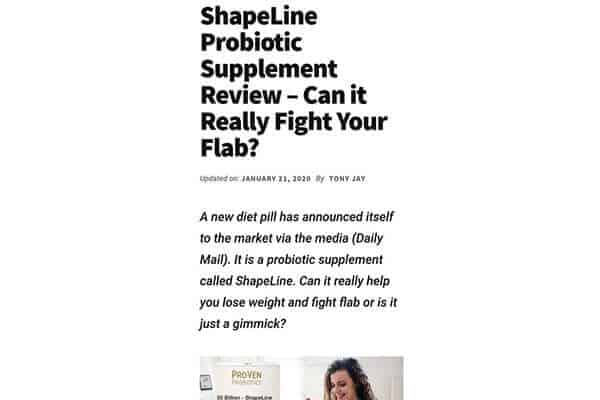ShapeLine probiotic supplement review - can it really fight your flab