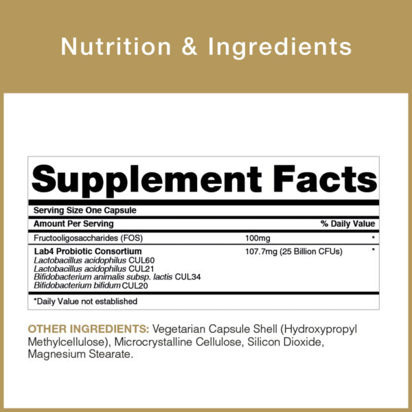 25 bil nutrition table - supplement facts